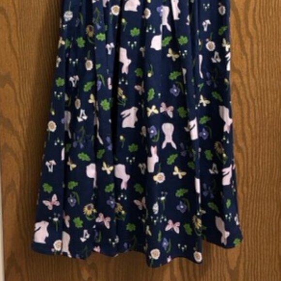 NWT Modcloth x Collectif Navy Floral Bunny Swing Dress US 8 UK 12 - Picture 4 of 5